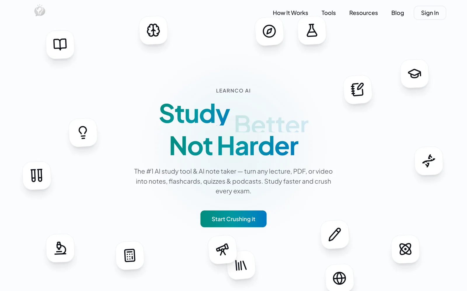 Learnco AI study platform